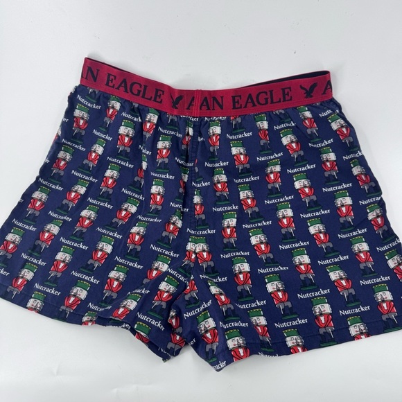American Eagle Outfitters Men's Blue Nutcracker Boxers - Picture 4 of 7